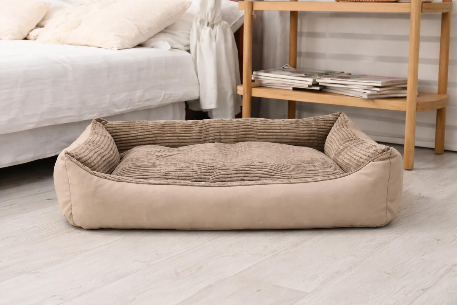 Odolplusz Lit pour chien XXL 100 x 70 cm - Housse amovible et imperméable - Panier confortable pour chiens de grande et moyenne taille - Lavable et robuste