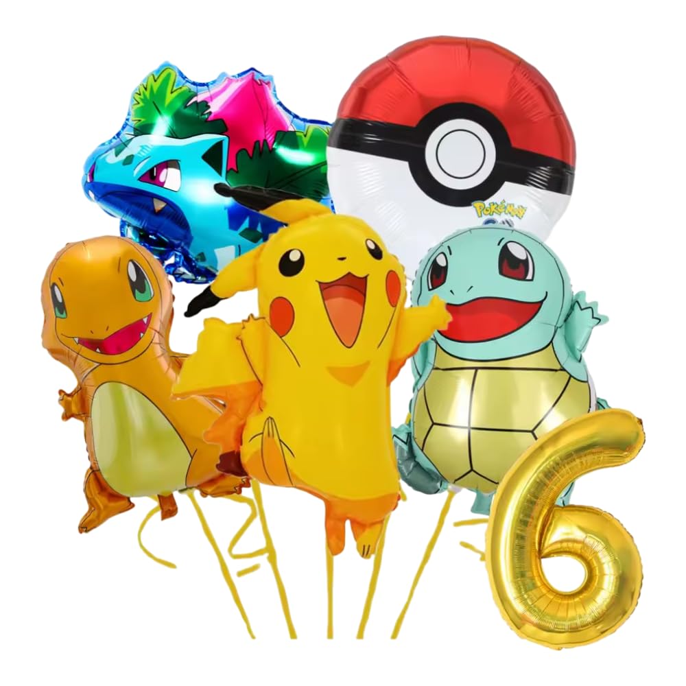 Pokémon Number/Numerical Balloons | Mix 1 | Six