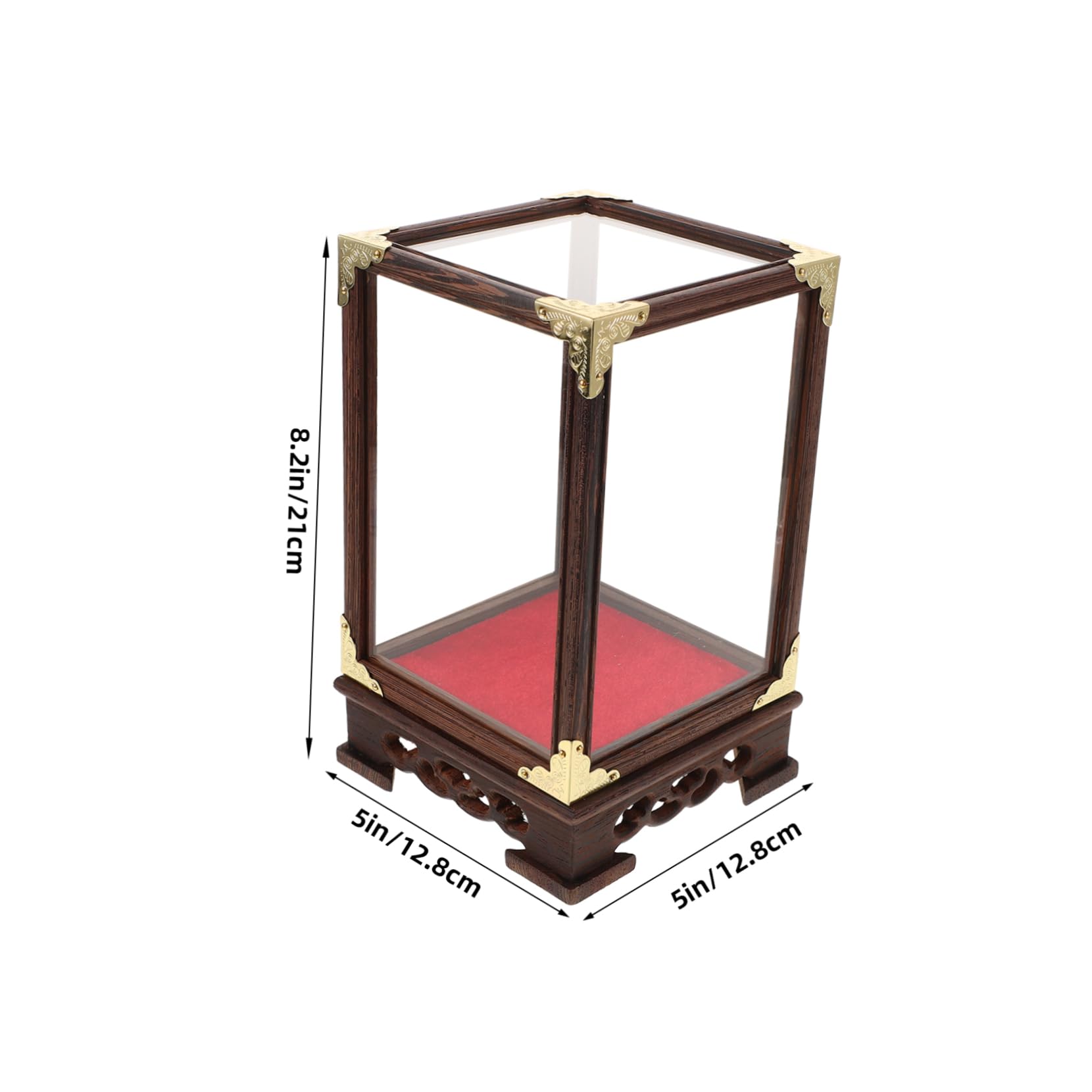 ABOOFAN Caja Expositora Transparente Ligera Diseño Creativo de Madera y Vidrio para Organizar Colecciones para Figuras de Buda y Modelos en Mesa o Gabinete