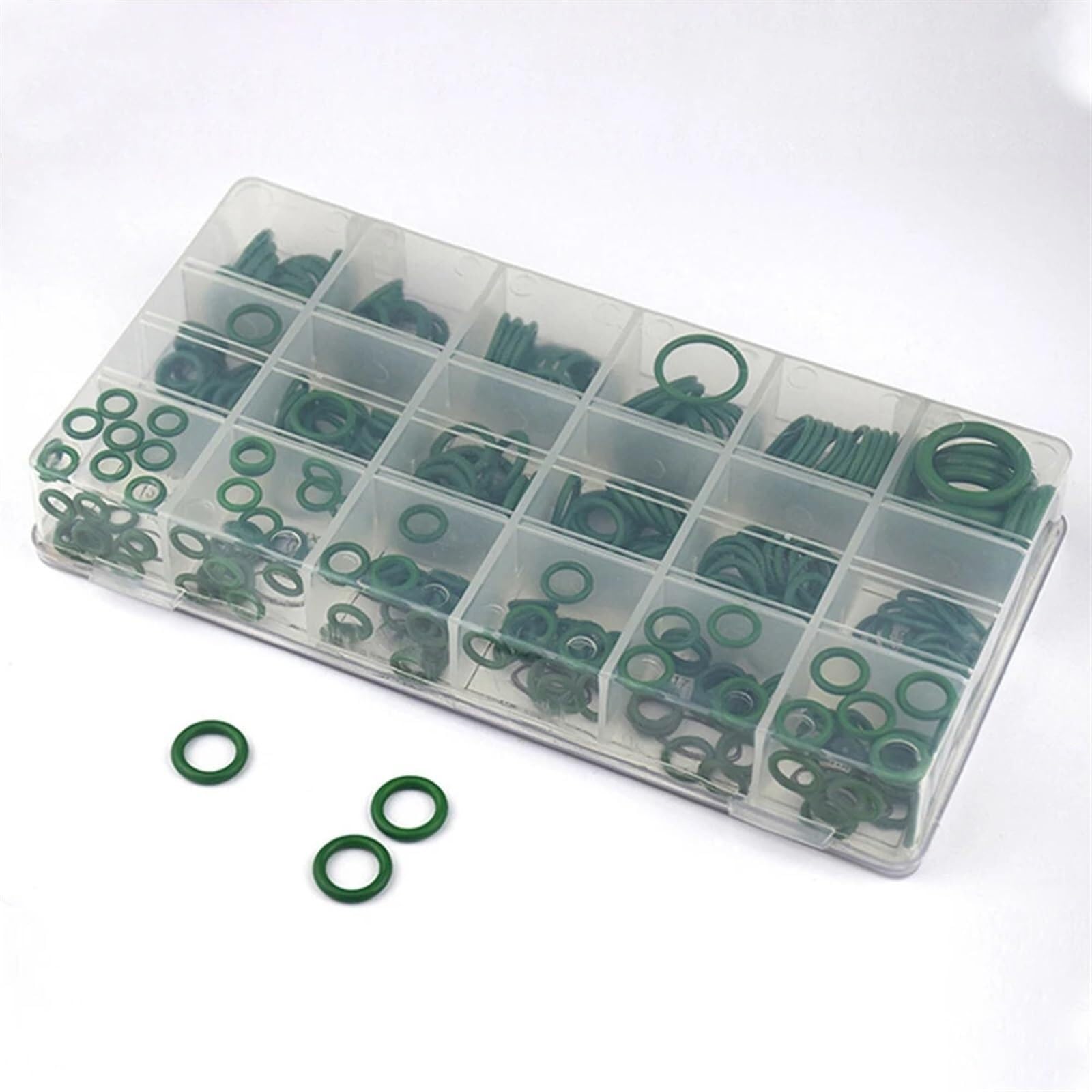 Junta tórica de Goma Juego de Anillos de Sellado de 18 tamaños Juego de Arandelas de Juntas de Aire Acondicionado R134a (270PCS)(530PCS)