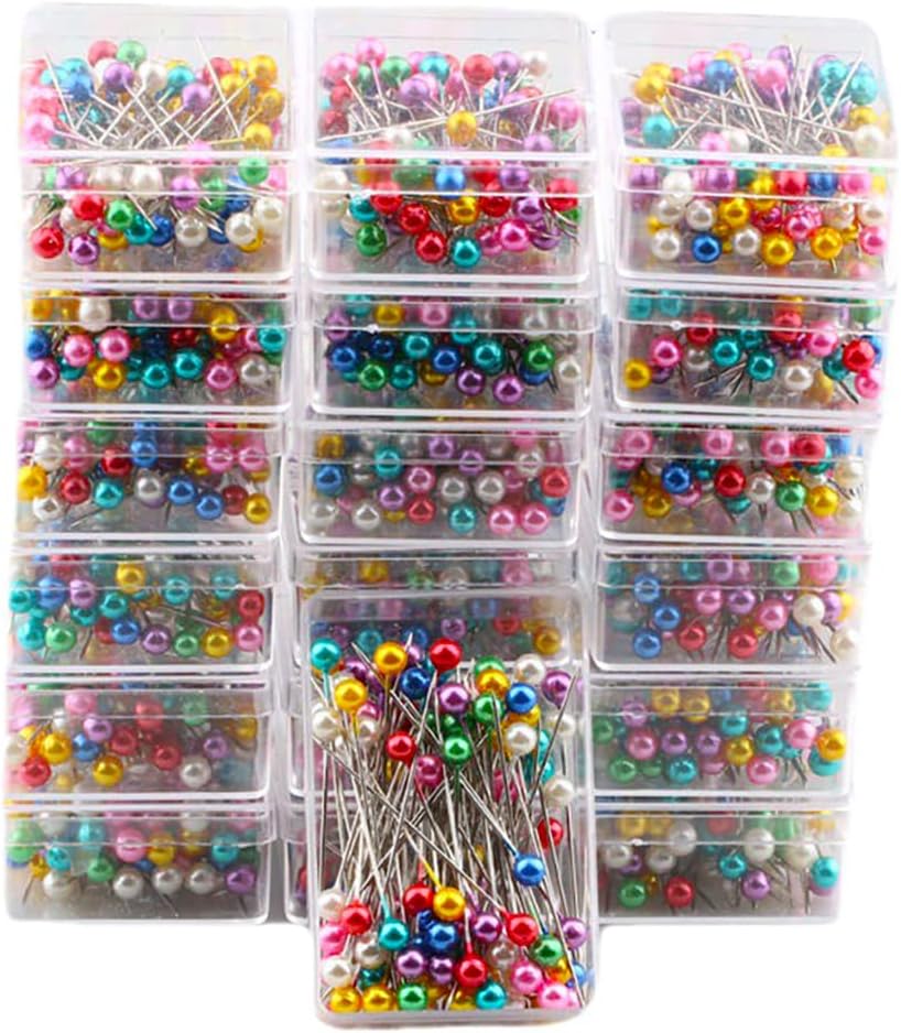 Samfox 800pcs Sewing Pins, Pearlized Head Straight Pins