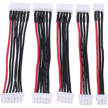 JST-XH 2S 3S 4S 5S 6S Cable De Equilibrio LiPo Cable De Alimentación De Carga 10cm