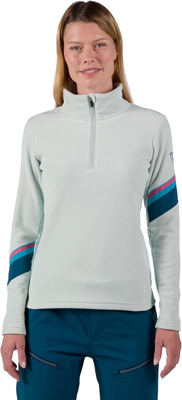 Rossignol Strawpile Fleece - Mid Layer for Women - Warm Ski Base Layer with Half Zip