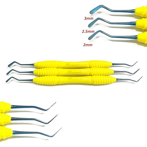 Dental Composite Instruments - 3pc Titanium Blue Tips Set