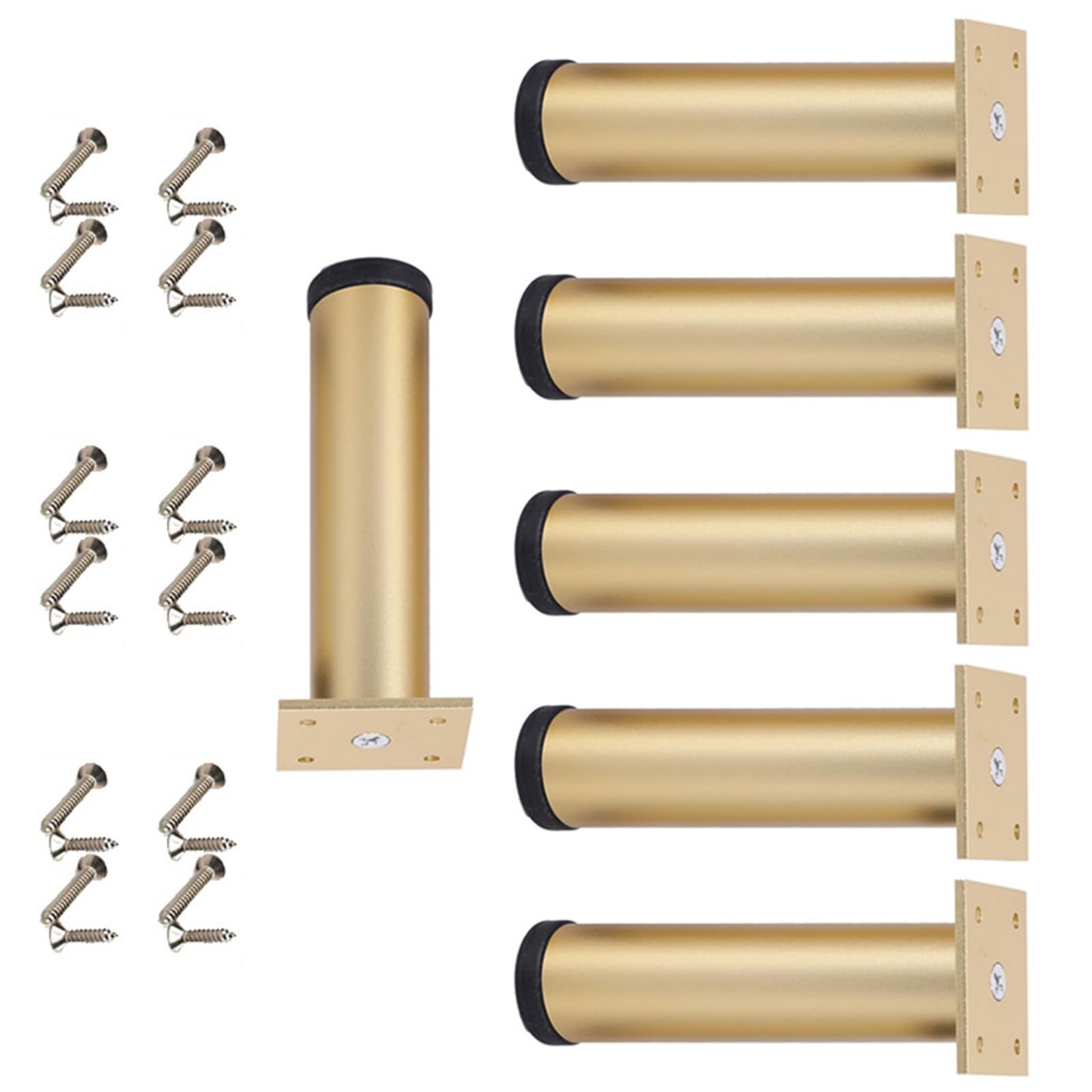 JAMIEKA 6pcs Adjustable Bed Risers with Antislip Base Load-Bearing Replacement Leg Furniture Leg Extenders for Bed and Tables