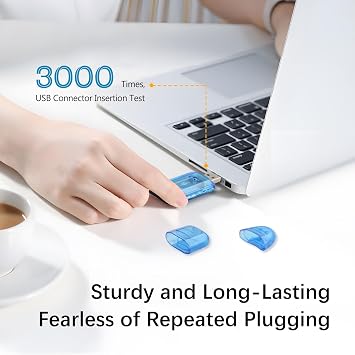 4 Pack USB SD Card Reader for PC, SD Card to USB Adapter, Card Reader for Camera Memory Card Reader, Wansurs Card Reader for Laptop