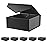BLK&WH 6 Collapsible Groomsman Gift Boxes with Magnetic Lids, 7.5x7.5x3 Inches (Matte Black)