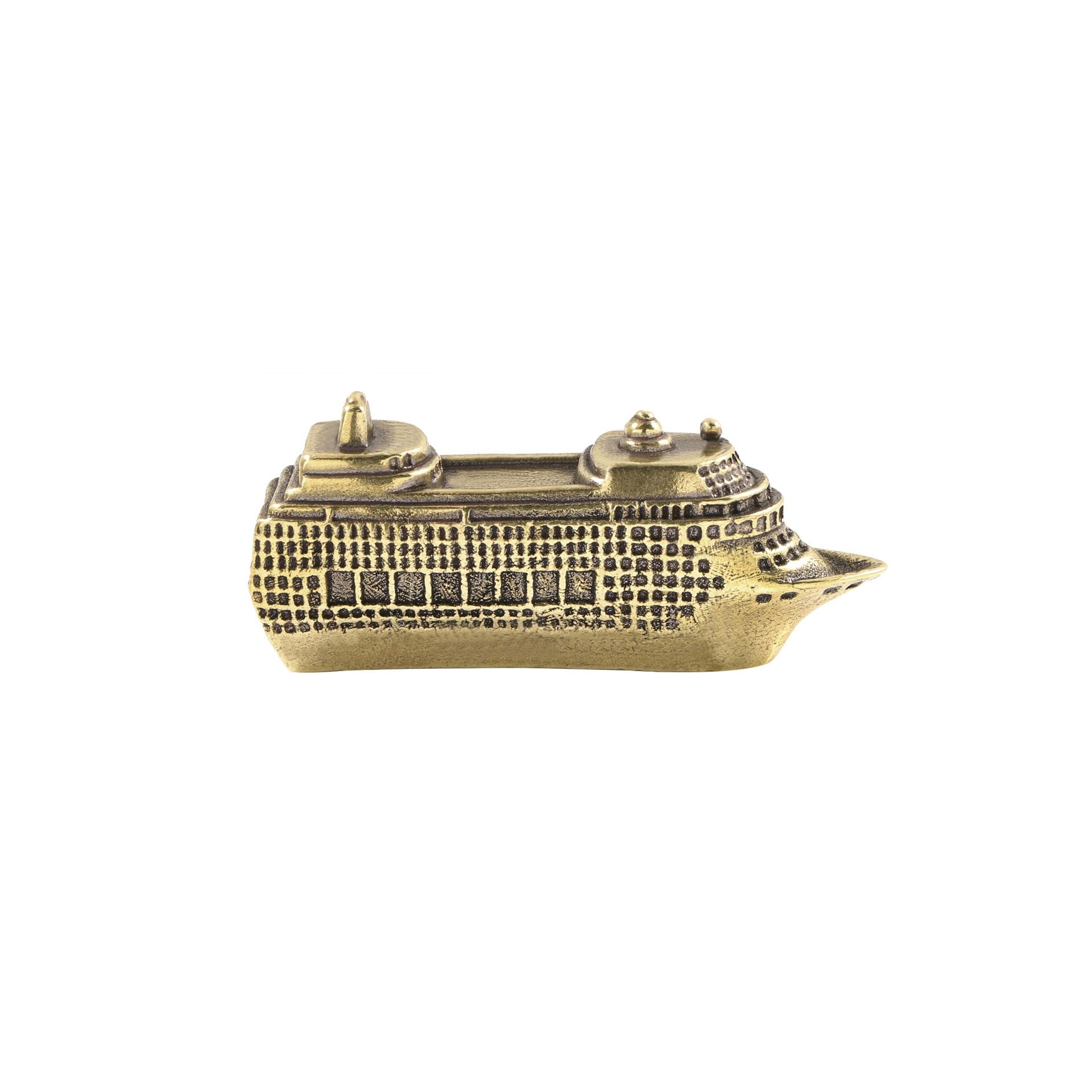 NGDFGR Vintage Brass Ship Model Statue - Perfect Decor For Desktop, Bookshelf Or Car, For Ship Lovers