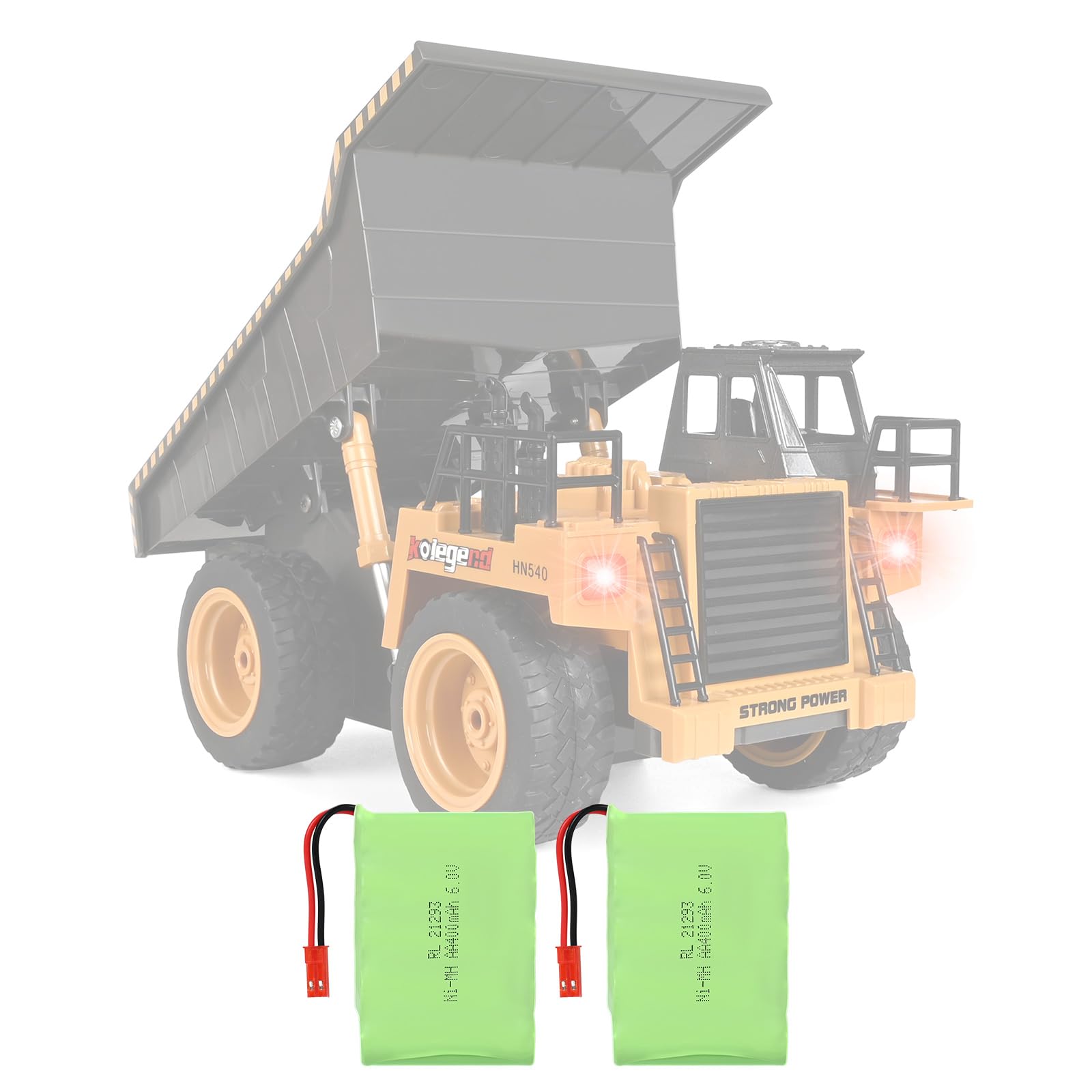 kolegend 6V 400Mah NiMH Rechargeable Battery with USB Charger Cable for 1540 and1520 Construction Vehicle
