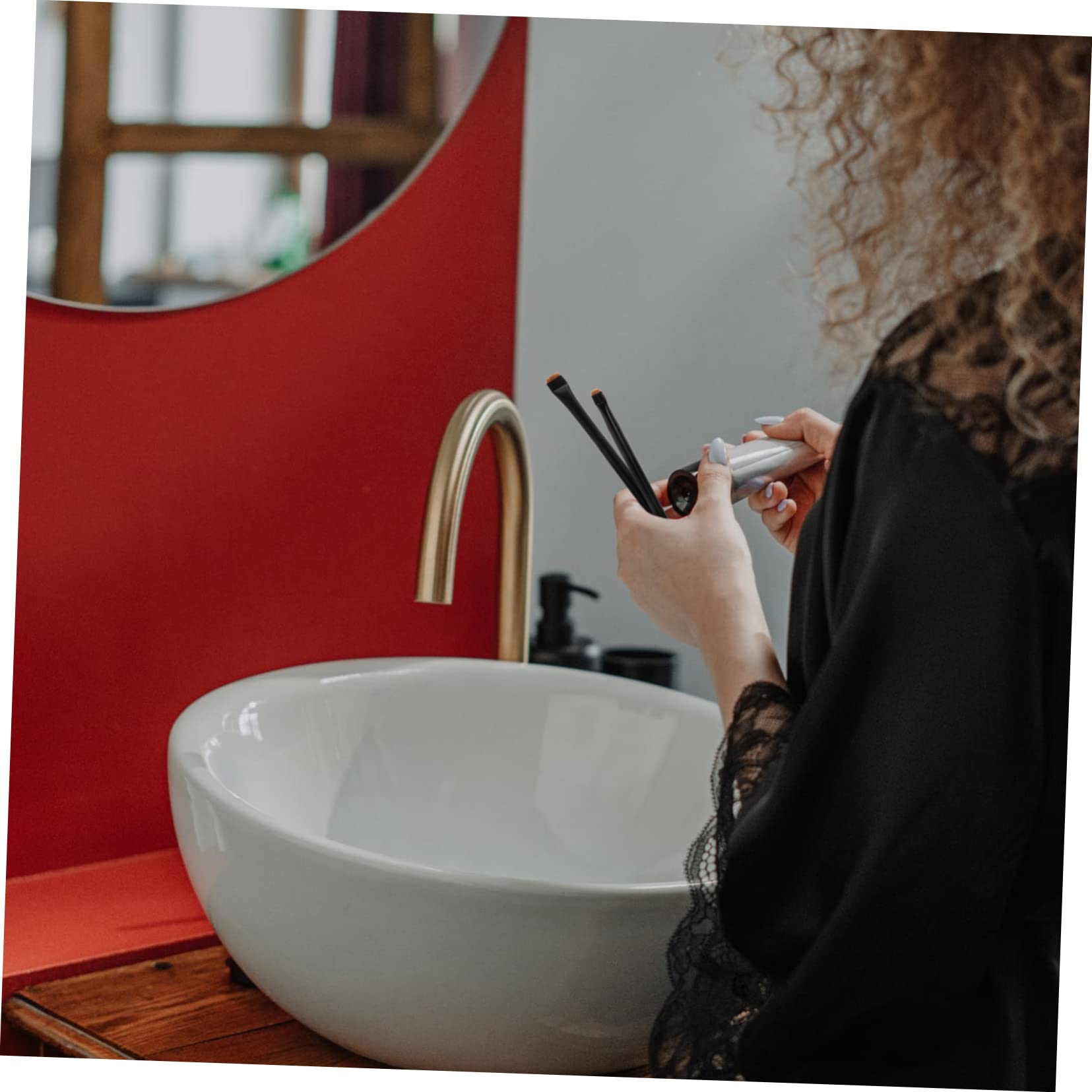 DOITOOL 12pezzi Pennelli Per Eyeliner Pennelli Per Trucco Occhi Professionali Per Applicazione Facile e Precisa Per Makeup Artist e Appassionati Di Bellezza
