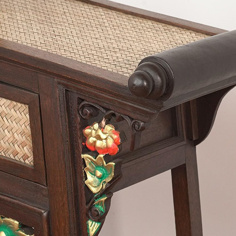 Tavola d'altare Cinese Consolle in Legno Massello Nicchia d'Altare Dipinta a Mano(Grande)