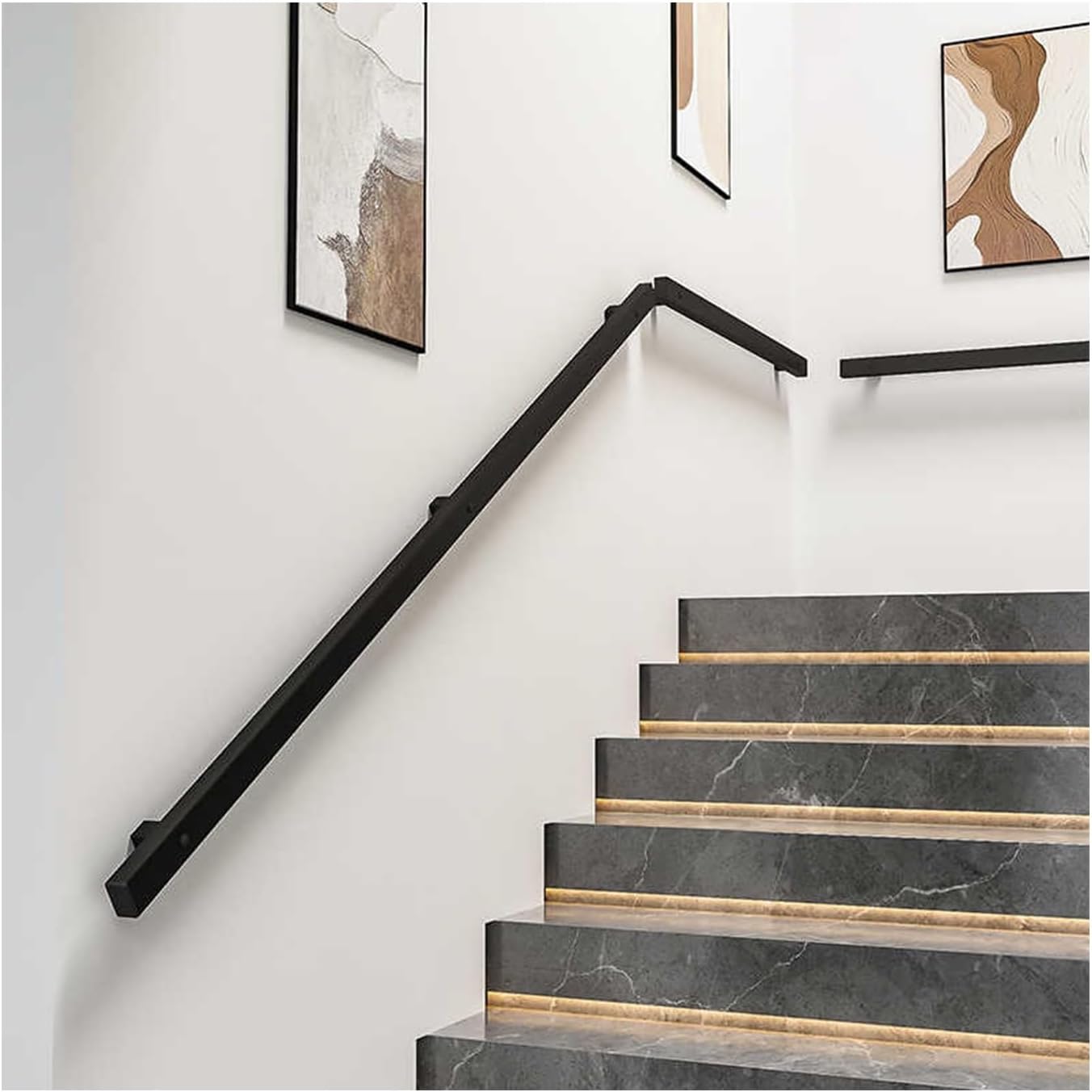HBOOMOEM 玄関用手すりセット、ハンドレールウォールは、階段用角