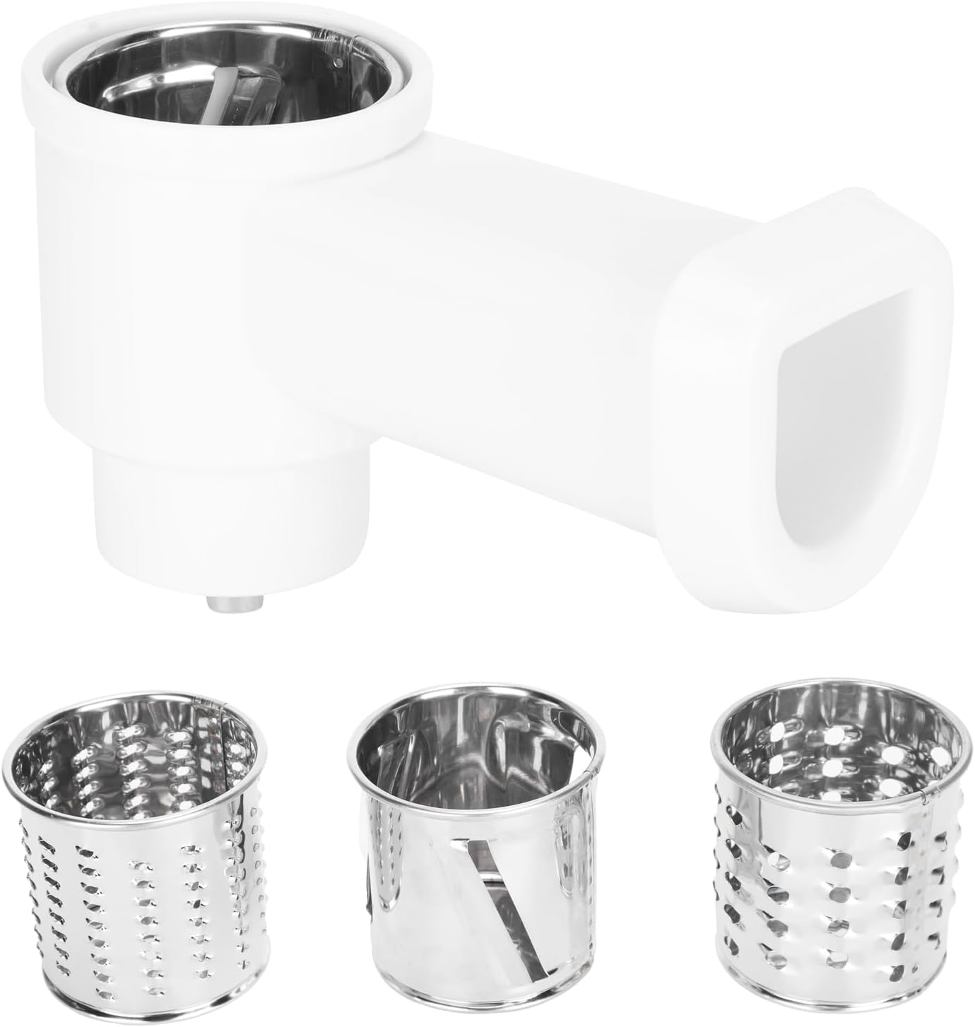 Meat Grinder Outlet Cutter Head Kit, 5# Vegetable Chopper Replacement Parts, Stainless Steel Slicing Shredding Grinder Heads with Stick, for Home Kitchen Meat and Veg