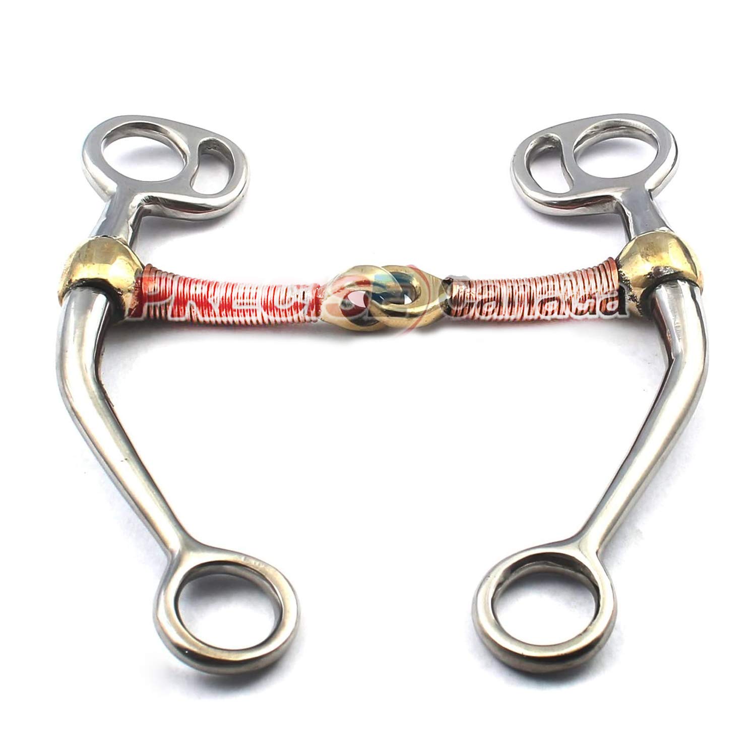 PRECISE CANADA: Tom Thumb Stainless Steel Long Shank Snaffle/Copper Mouth BIT 5