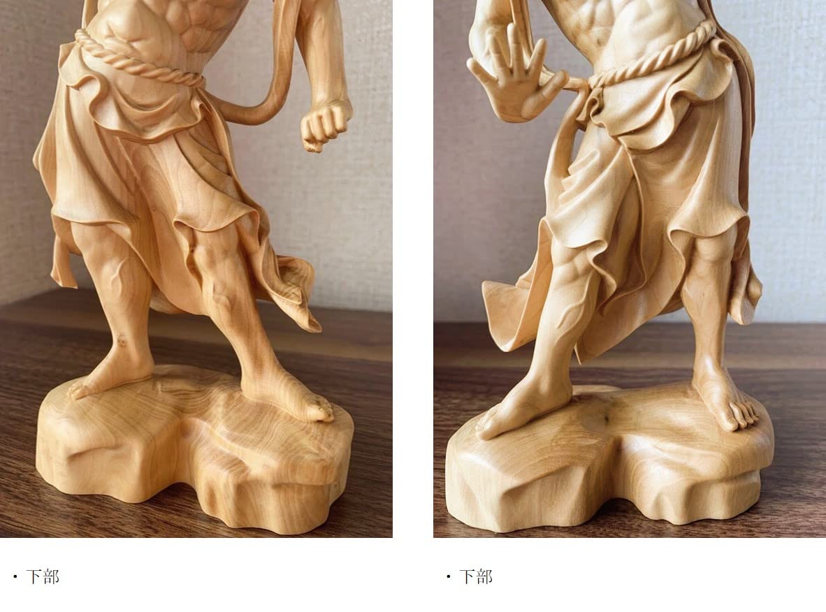 木彫仏像 仏教美術 精密細工 不動明王像 仏師手仕上げ品 柘植 黄楊木 木彫仏像 仏教美術 精密細工 不動明王像 仏師手仕上げ品 柘植 黄楊木