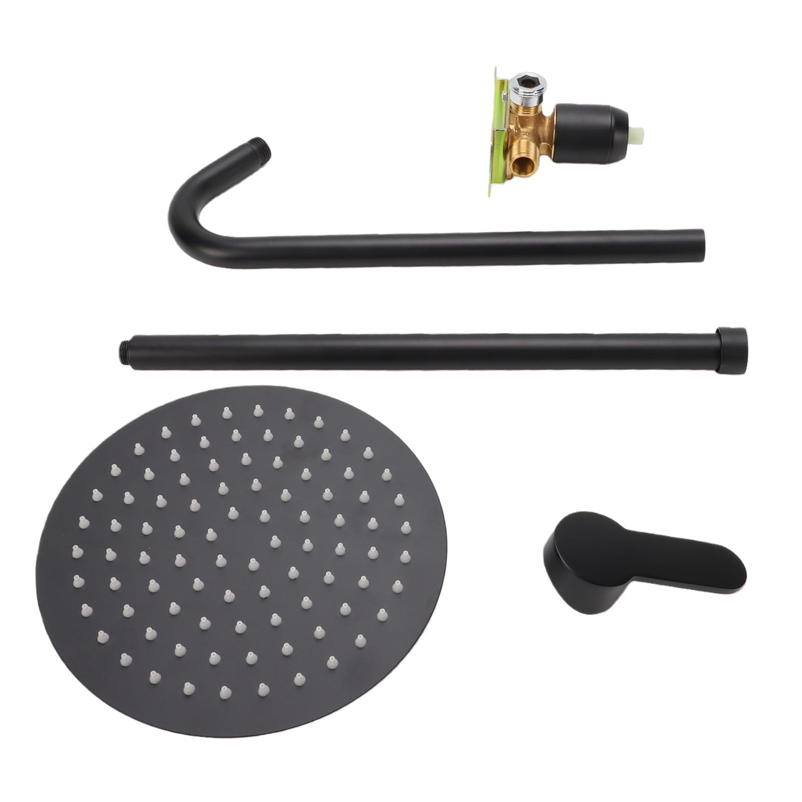 Ejoyous Kit de Ducha Exterior Fabricado en Acero Inoxidable 304 con Rociador Tipo Lluvia y Grifo para Piscina y Playa
