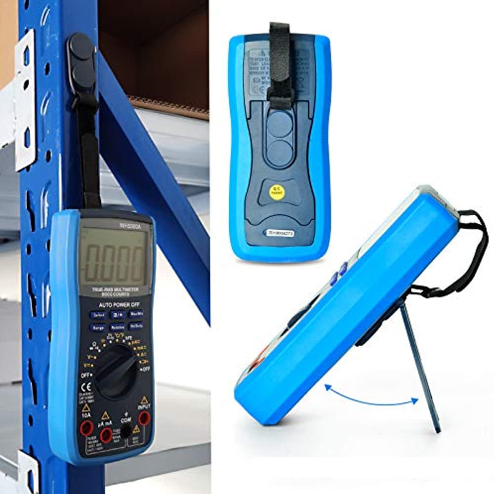 MMOBIEL Multimetro Num Pro CAT III 1000V CAT IV 600V - 6000 Conteggio - Test di tensione, test AC/DC, corrente, resistenza, continuità, test transistor - con cavi test, fusibili e cinghie magnetiq