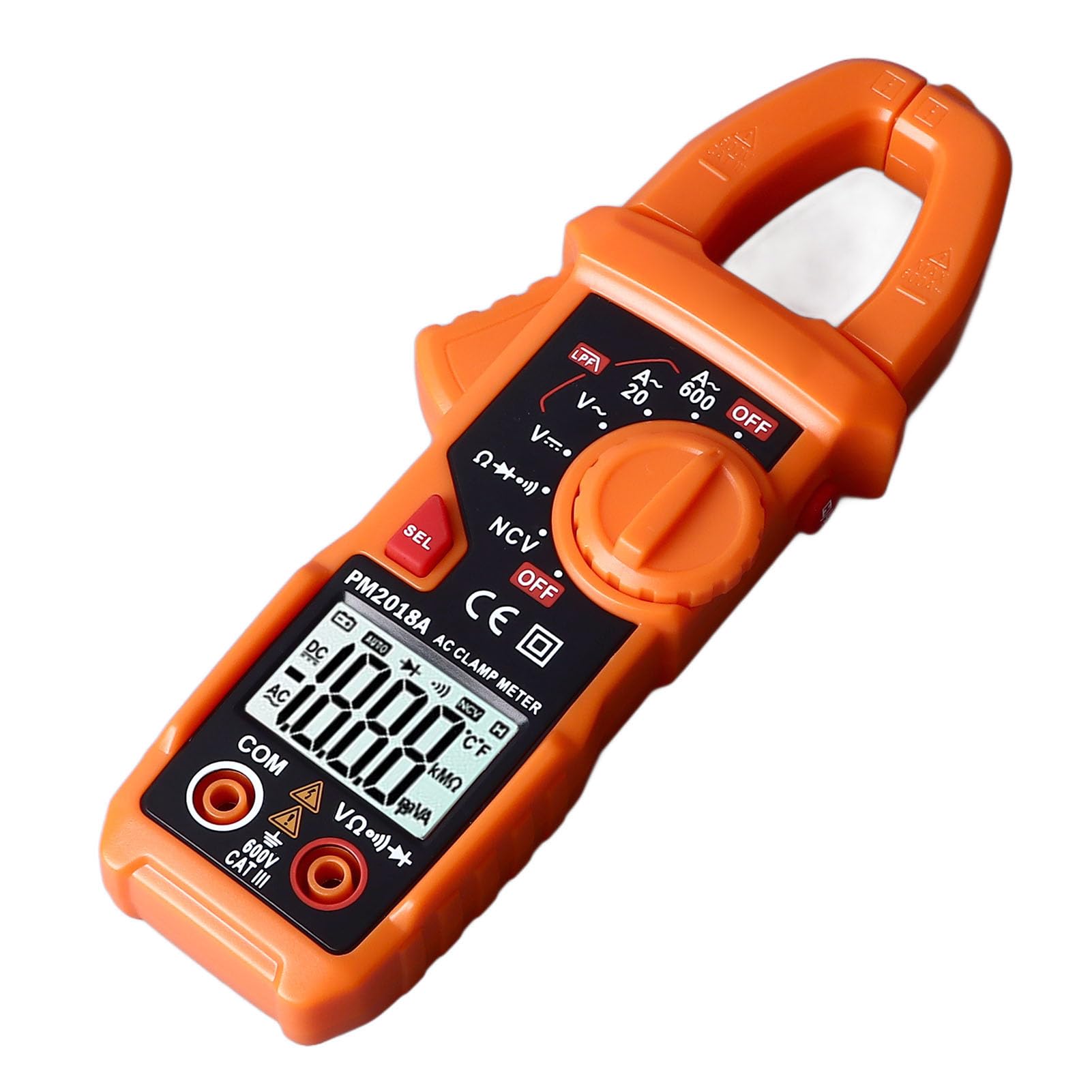 Backlight Display Digital Clamp Meter Clamp Multimeter with LED Flashlight for Troubleshooting Electrical Problems in Automobiles or Homes
