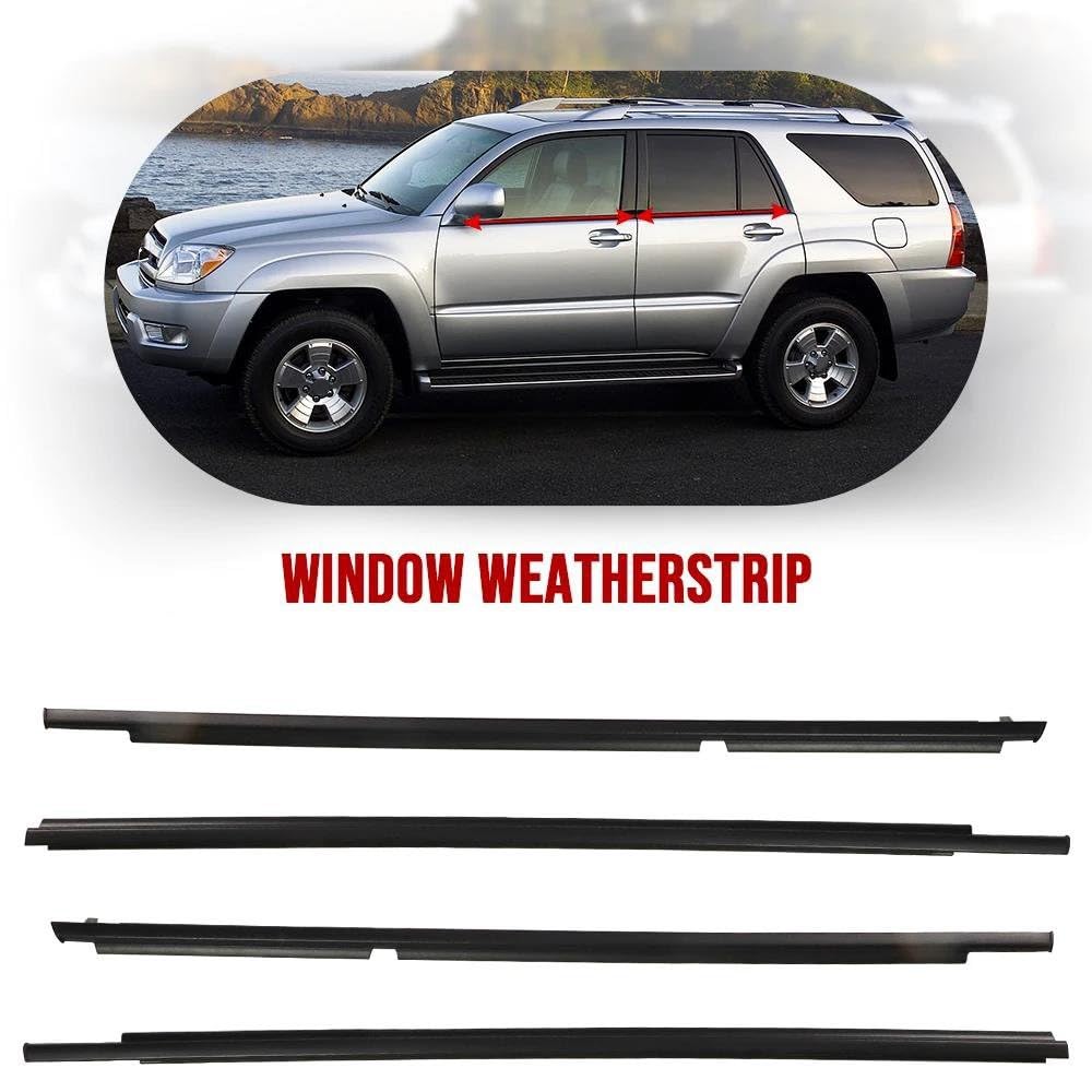 Striscia Tenuta Portiera Per Toyota Per 4Runner 2003-2009 Guarnizione Finestrino Modanatura Finestrino Auto 68161-35060 68162-35060 68163-35060 68164-35060 Guarnizioni