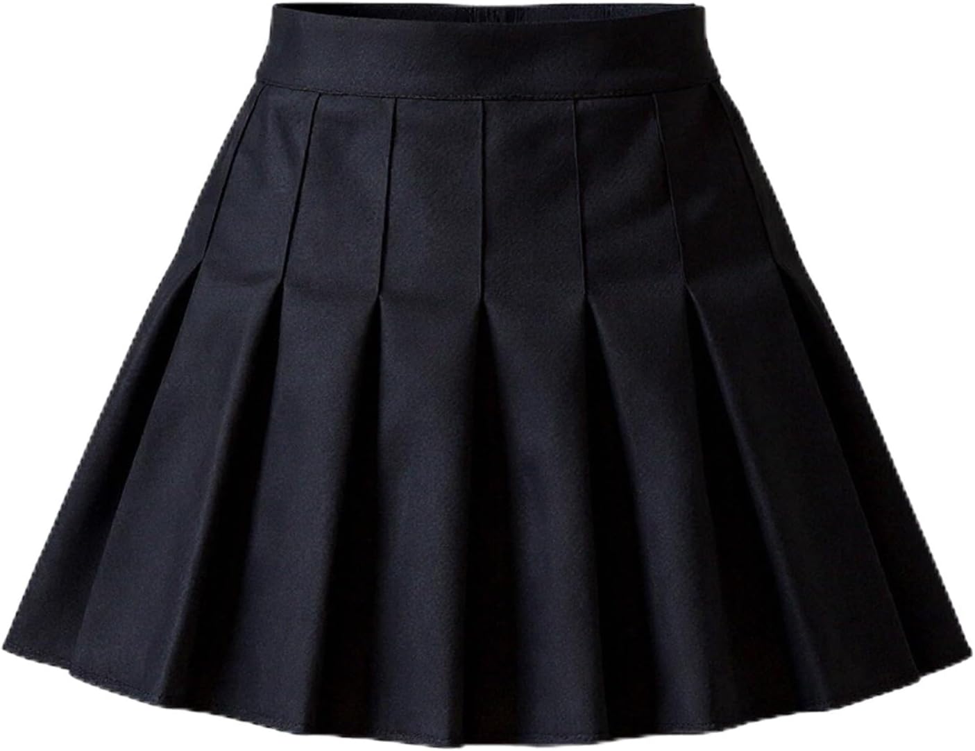 TTYAOVO Girl Skort Mini Flare Plain Pleated Skater Skirt Shool Uniform
