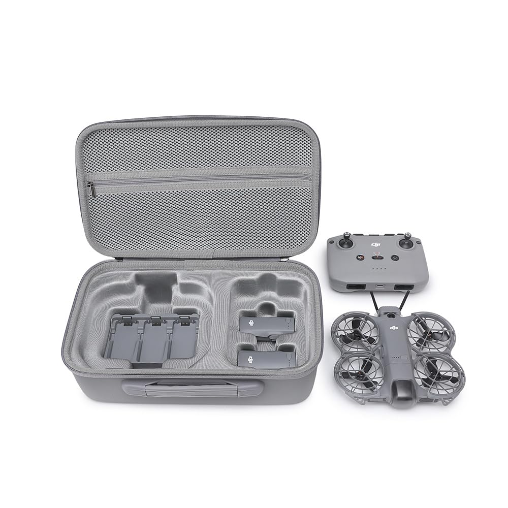 Etui na drony kompatybilne z DJI Neo 2 Fly More Combo i kontrolerem RC-N3, twarda obudowa, torba do przechowywania drona, torba podróżna z paskiem na ramię do drona, baterii i akcesoriów