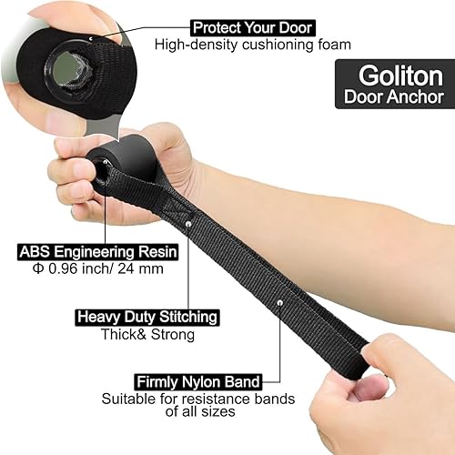 Miniatura 3 de Bandas de ejercicio de resistencia para entrenamiento en casa, estiramiento, entrenamiento de fuerza, terapia física, bandas elásticas de Negro-1