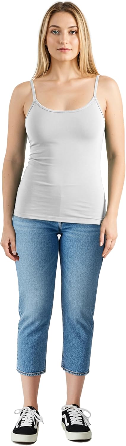 Emmalise Women's Basic Short Camisole Adjustable Strap Layering Cami Tank Top - Image 5