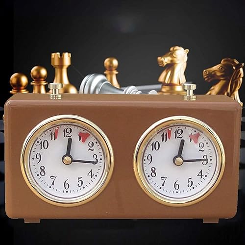 Miniatura 3 de Reloj de ajedrez, no requiere baterías, temporizador de ajedrez profesional de bobina, temporizador de ajedrez analógico, reloj temporizador de