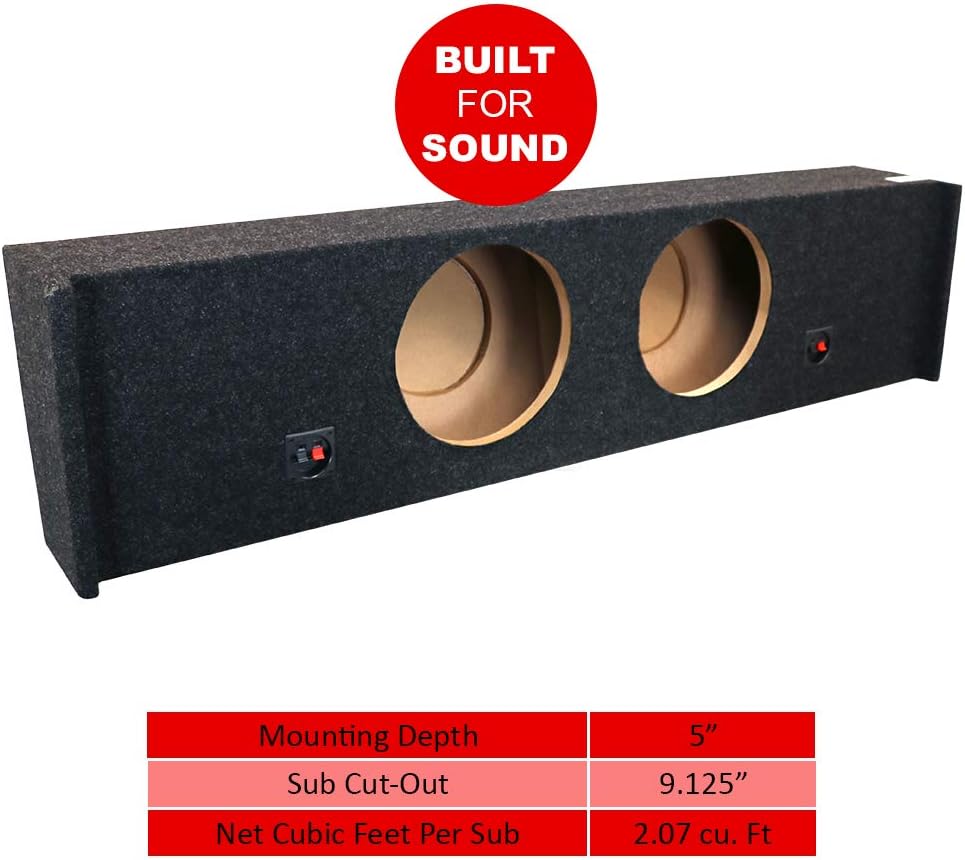 Bbox A362-10CP Dual 10" Sealed Carpeted Subwoofer Enclosure - Fits 2009 - up Ford F150 Super Crew