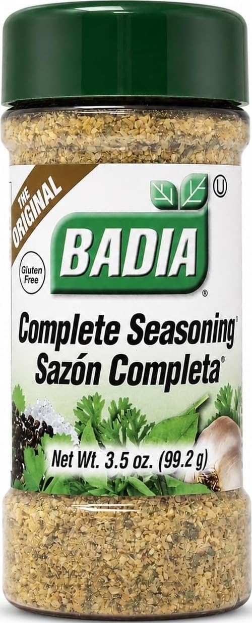 Badia Complete Seasoning, 3.5 oz - All-Purpose Spice Blend of Garlic, Onion, Salt, Pepper, Herbs & Spices - Savory Signature Blend