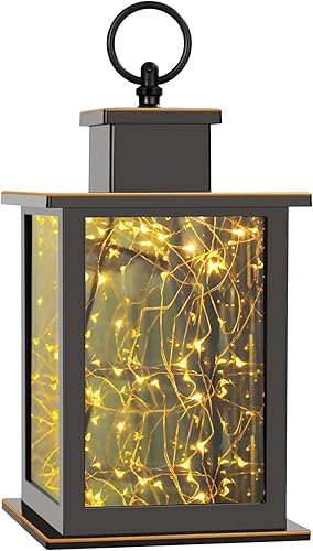 Faroles solares para exteriores, faroles solares colgantes para exteriores, impermeables, mejoradas con energía solar y pilas AAA, luces solares