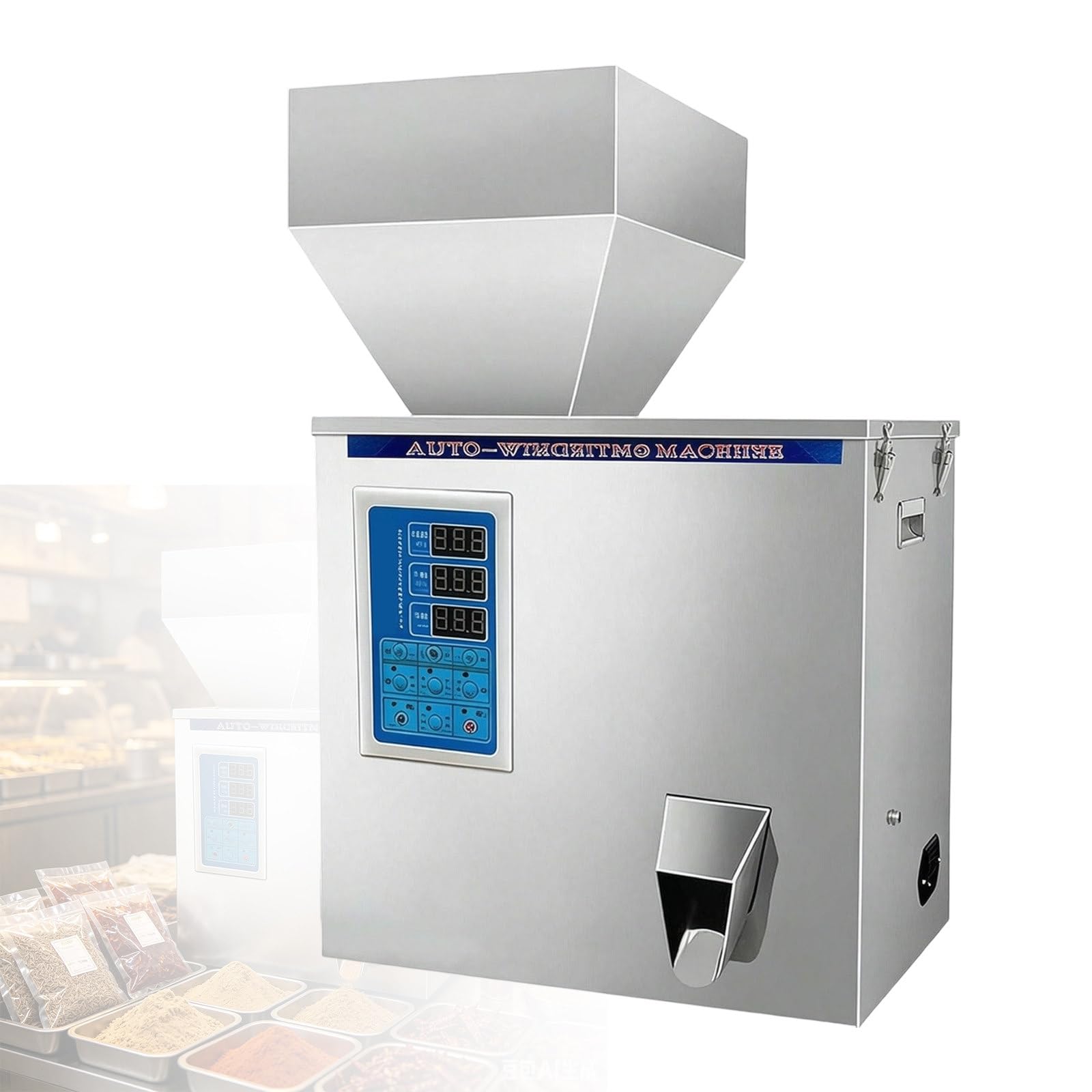 Macchina per Il Riempimento di Particelle, Dosatore Automatico per Foglie Sfuse, Granuli E Polveri, Riempimento Massimo 100/200/500 G, Controllo A Microcomputer 1-100g