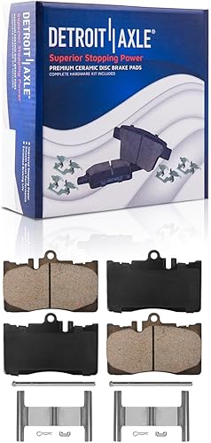 Miniatura 356 de Detroit Axle - Rotores de disco delantero de 10.827 in + pinza de freno lateral del pasajero de repuesto para Toyota RAV4 Prius V Lexus HS250H Scion