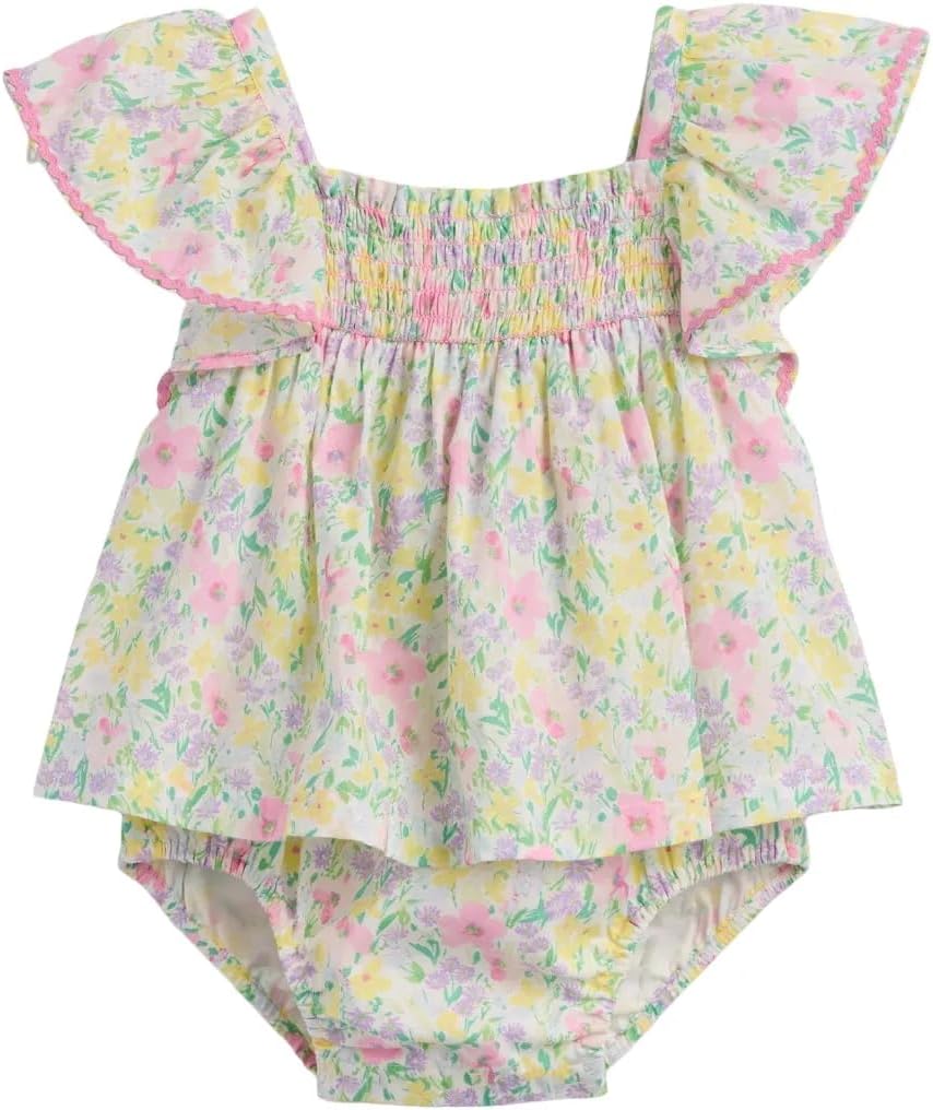 GAP Baby Girls' Flutter Sleeve Smocked Bodysuit Dress