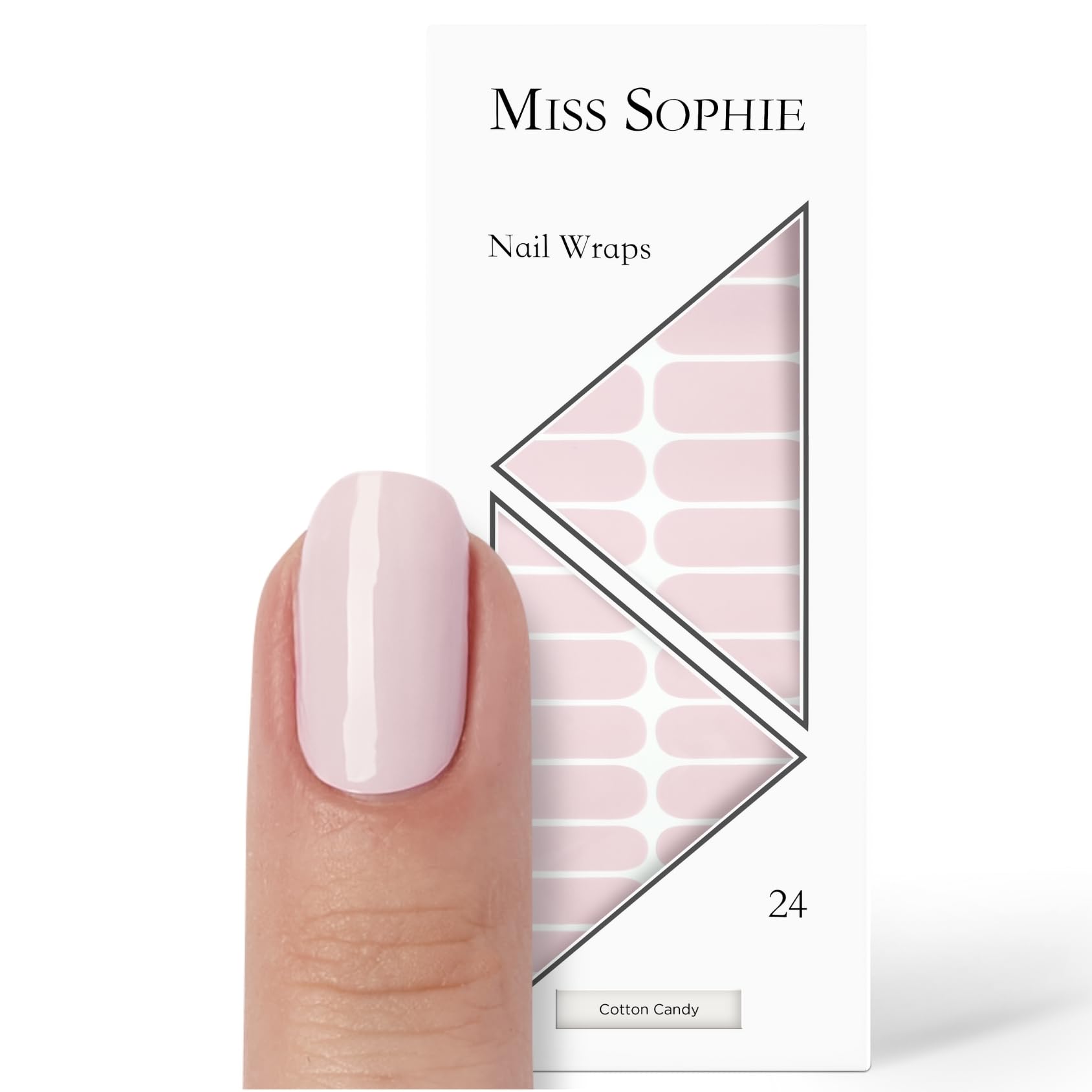 Original Miss Sophie Stickers pour ongles I Cotton Candy I 24 bandes de vernis à ongles ultra-fines I Pour les mains et des pieds I Tiennent sur les ongles naturels, sur de l'acrylique et du gel