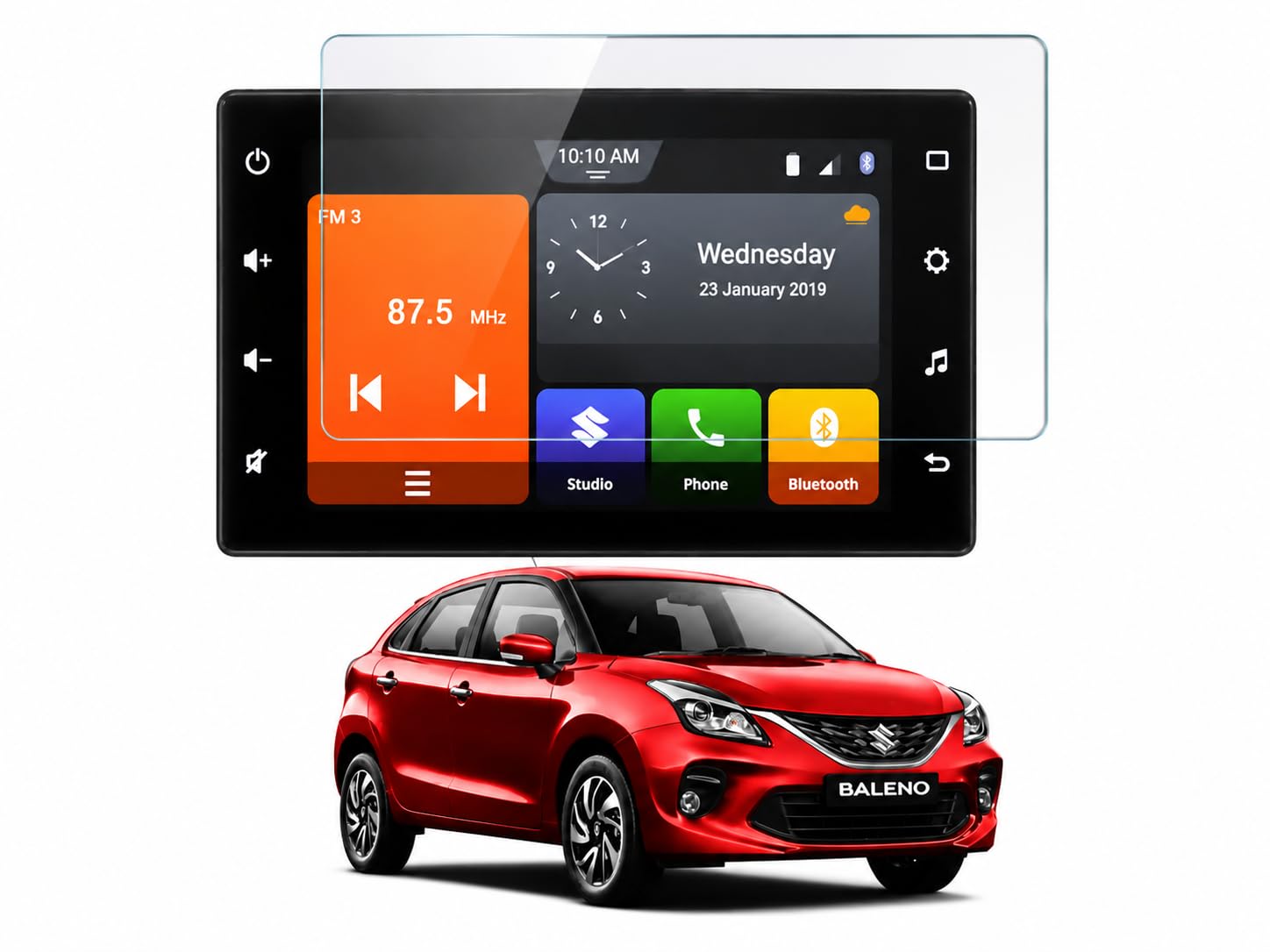 Screen Protector for Maruti Suzuki Baleno 2022–2025 (Delta, Zeta Variants) | 7 Inch Infotainment Touchscreen Guard | HD Clear-image-29