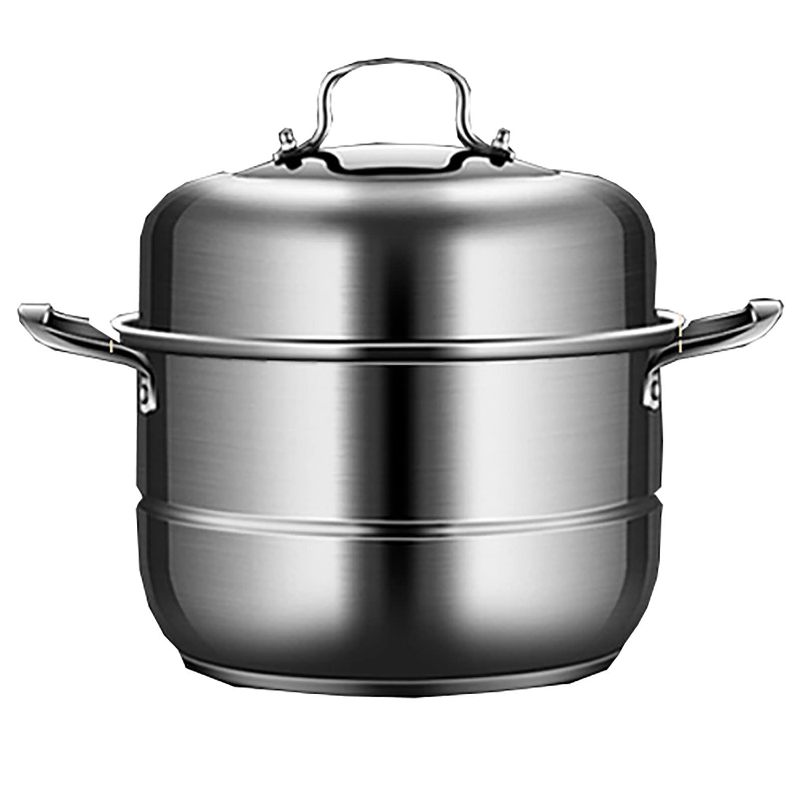 Garnek do gotowania na parze ze stali nierdzewnej, Garnek ze stali nierdzewnej 304 z 3-warstwowym dnem kompozytowym do gotowania na parze owoców morza w bułkach(28cm)