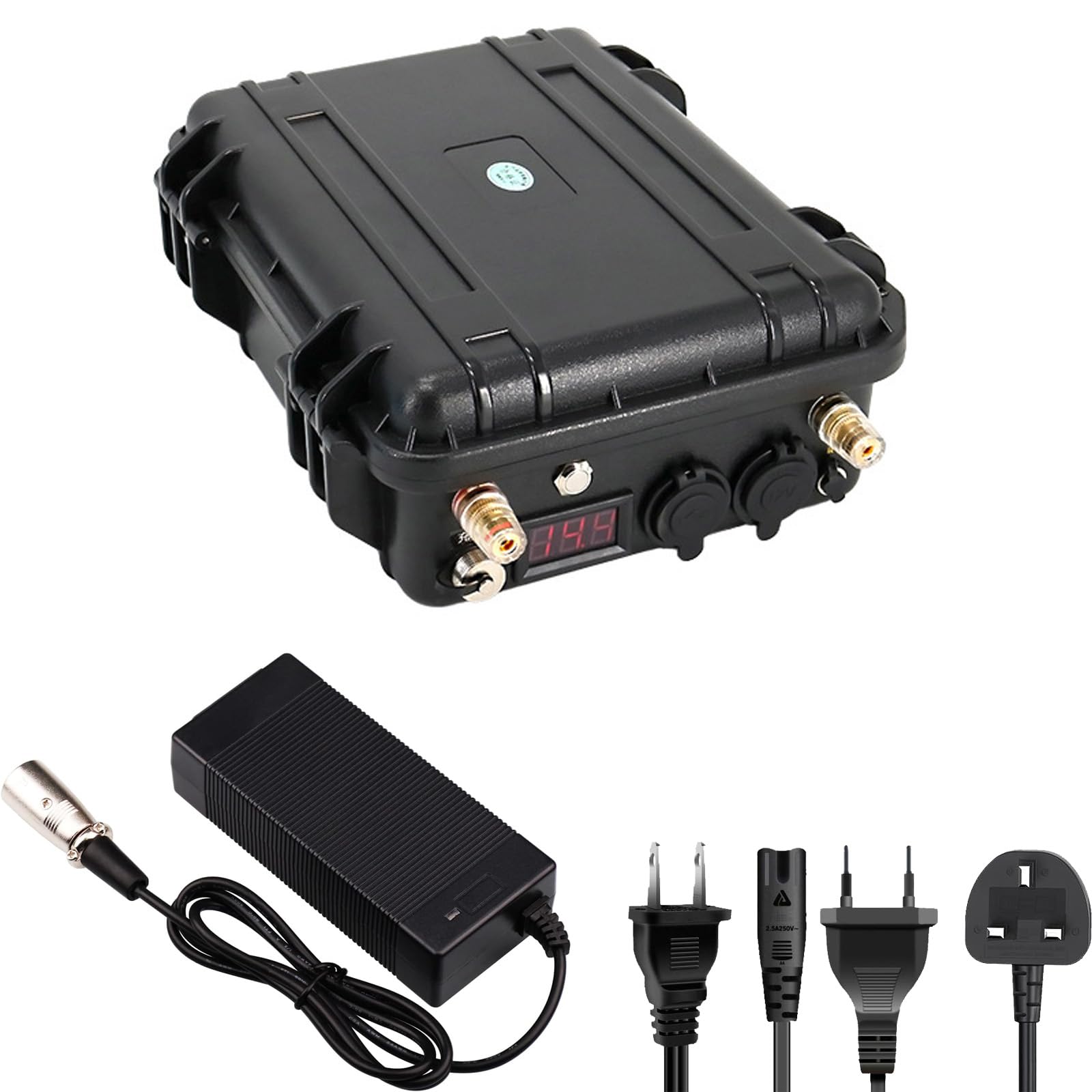 Batería de Litio 12V 24V 48V Batería de propulsor Exterior de Alta Potencia Ultraligera Impermeable 60AH 80AH 100AH 120AH 150AH 200AH para Motor de Barco,A 12v 80ah
