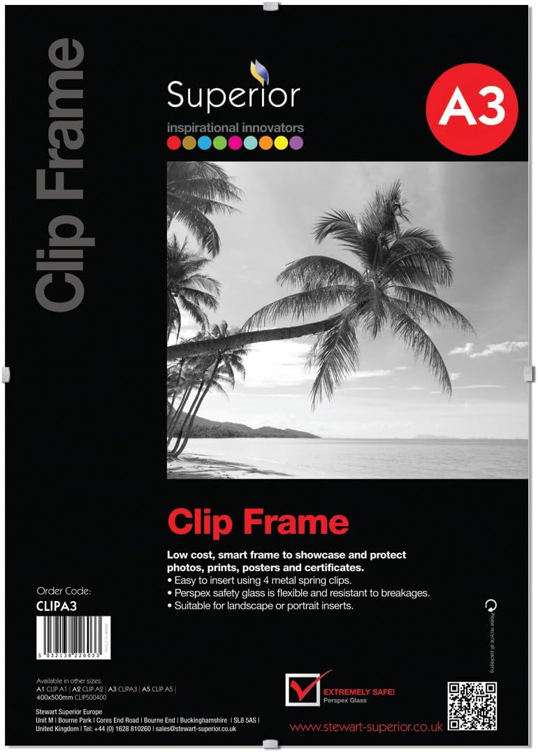 Sseco Clip A3 Clipframe, Clear