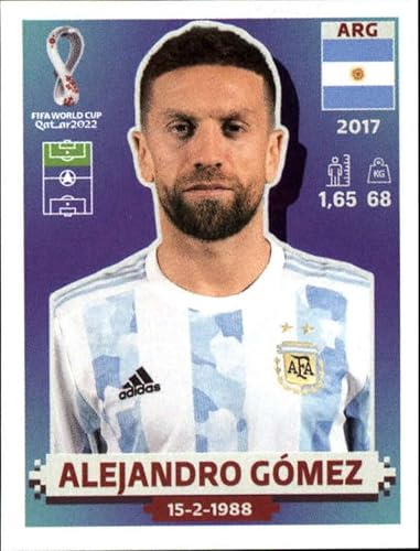 2022 Panini World Cup Qatar Sticker #ARG17 Alejandro Gomez Group C Argentina Mini Sticker Trading Card