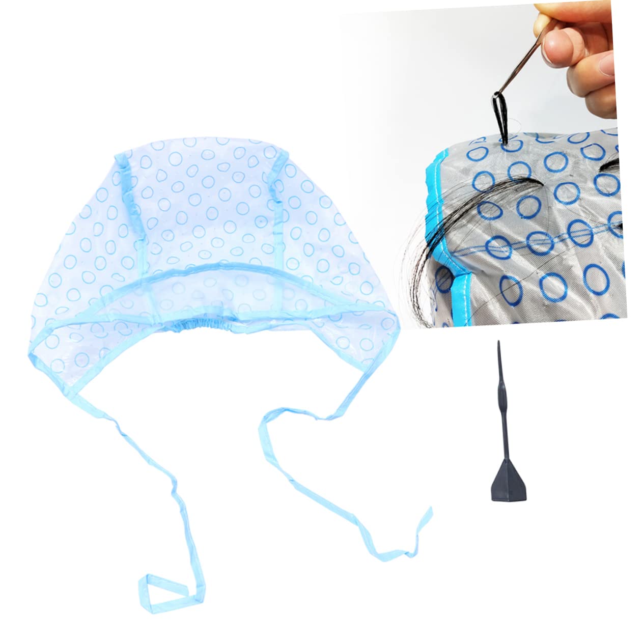 minkissy 2sets Hair Coloring Cap Highlighting Cap Hook Salon Hair Kit Disposable Highlight Dyeing Tool 12pcs*2