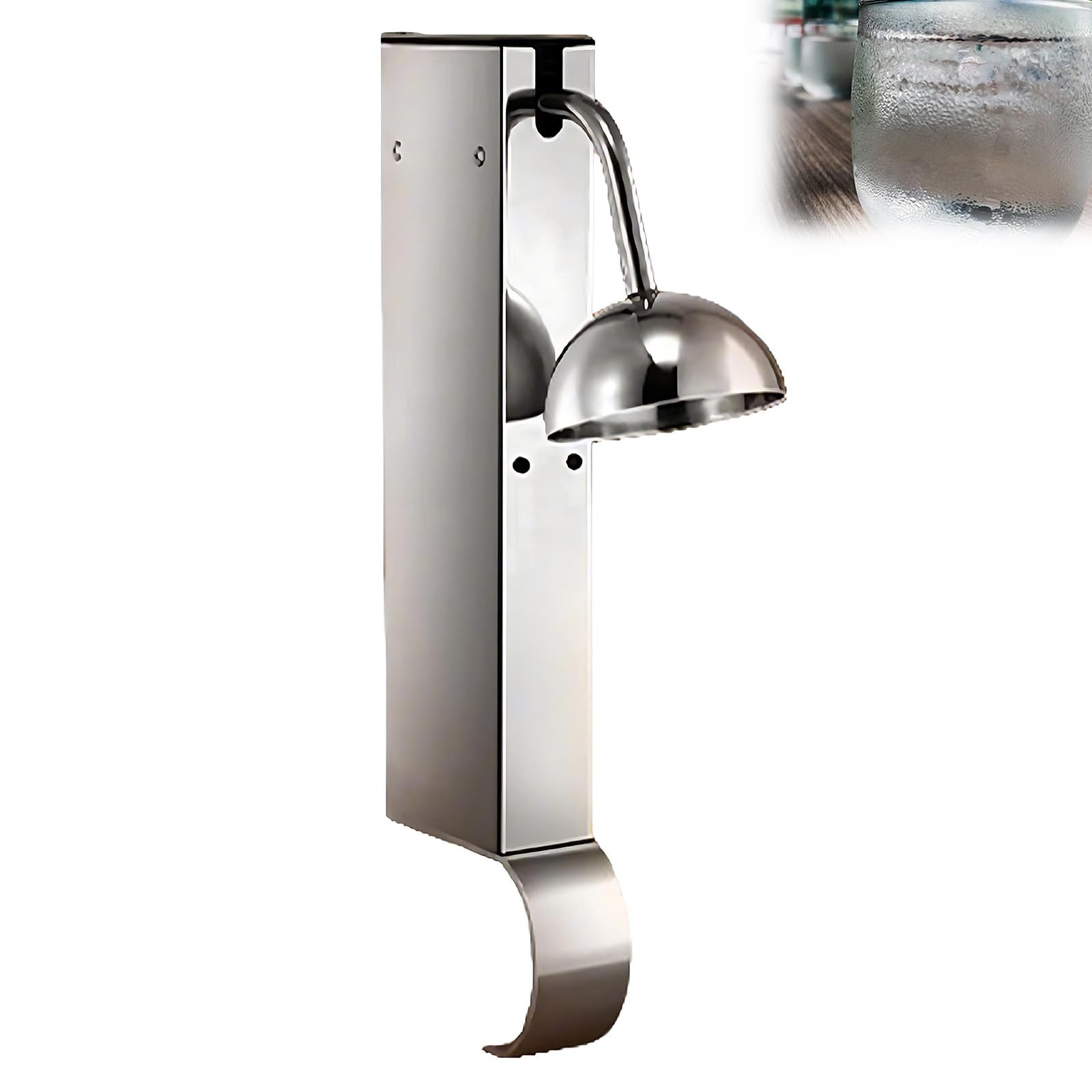FHRKA Countertop Glass Chiller, 6-Second Rapid Drink Glass Froster, Stainless Steel Bar Equipment,Cocktail Service in Restaurants (Floor)