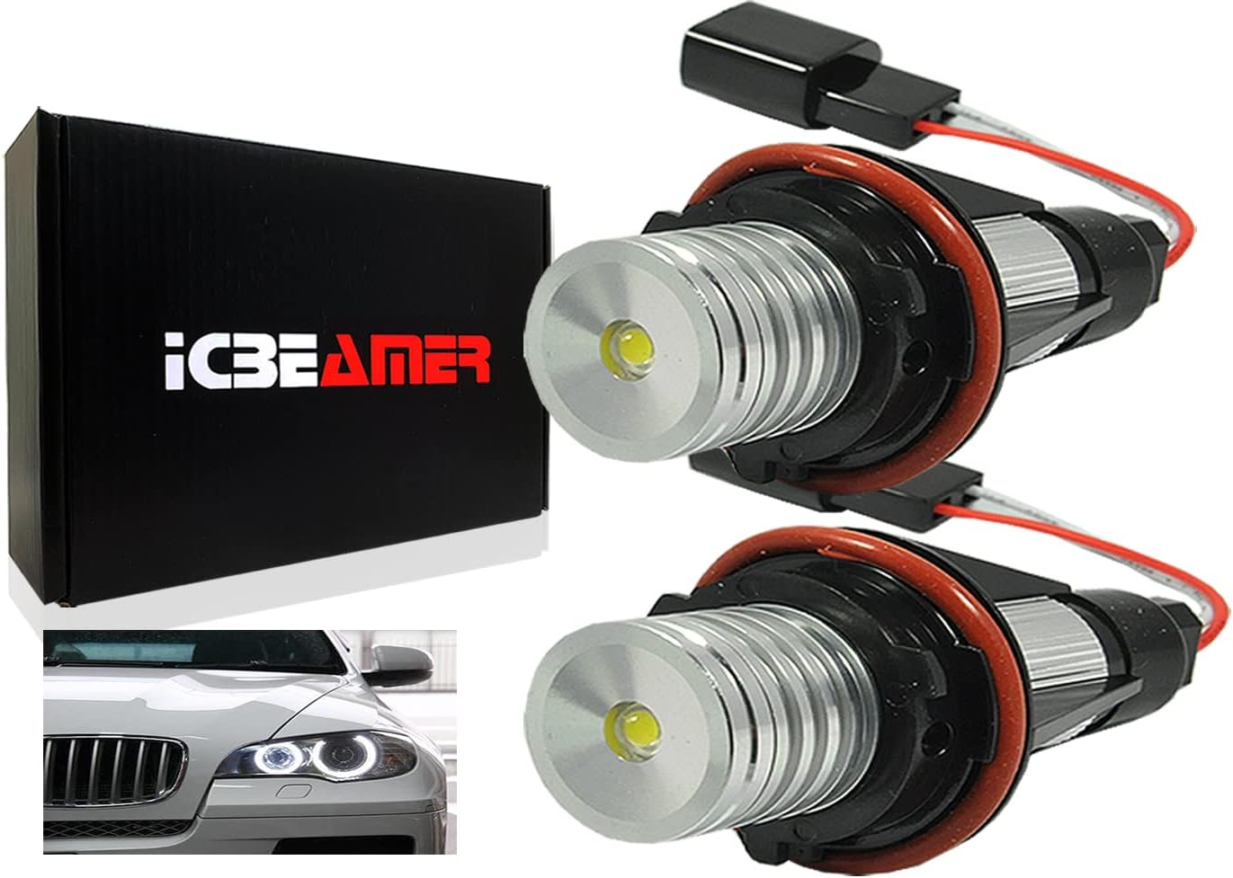 ICBEAMER LED Angel Eyes Bulb for BMW E39 E60 E63