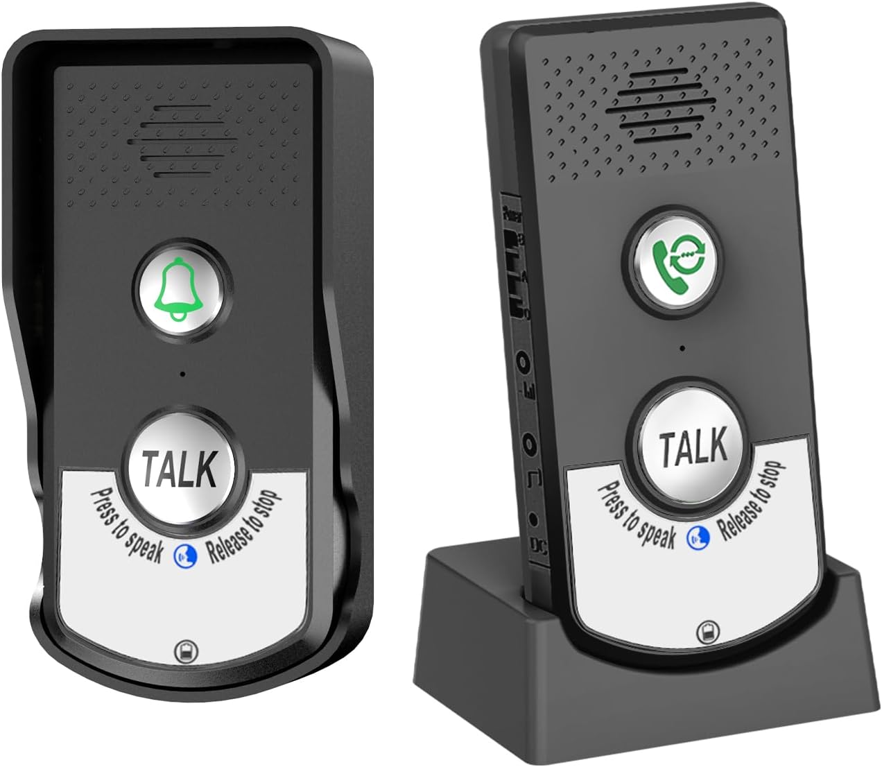 2 Way Wireless Doorbell Intercom Indoor Outdoor, 3280ft Long Range Door Intercoms System for Home with Waterproof Cover Rechargeable Battery 38 Ringtones 3 Adjustable Volume