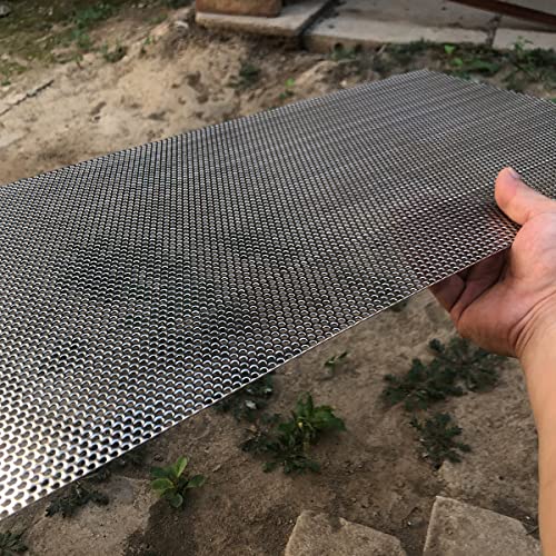 FengYoo Lochblech Edelstahl Lochgitter Edelstahl Gitter 3 mm Loch Stärke 1,1mm 600mmX300mm -Lochbleche - Lochgitter Metall