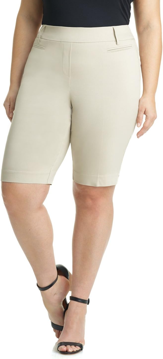 Rekucci Curvy Woman Ease into Comfort Plus Size Modern City Short