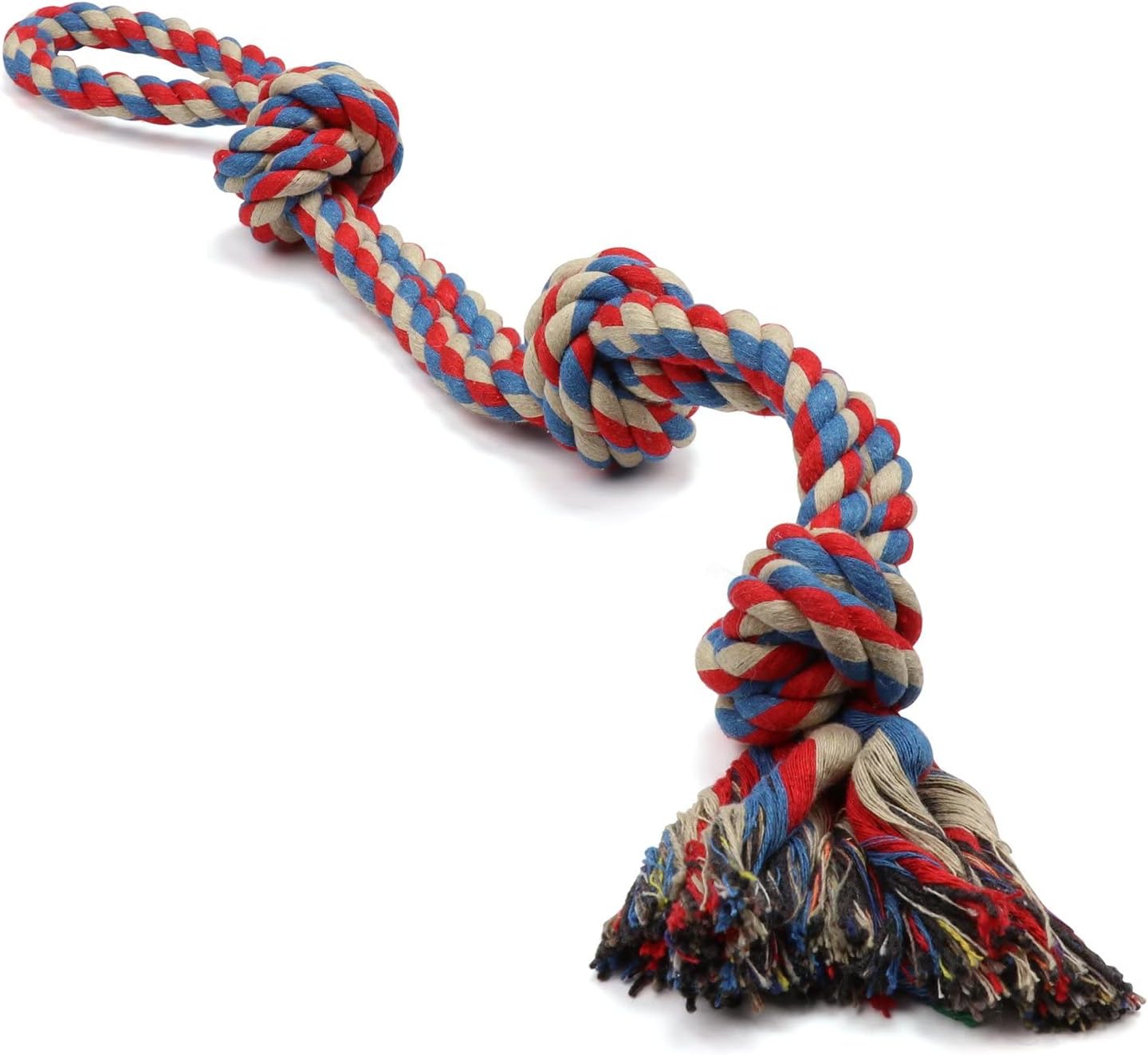 XL Dog Rope Toy For Aggressive Chewers - Benefits Non-Profit Dog Rescue - Tug of War Dog Toy, Dog Toys for Large Dogs, Tough Dog Toys,…