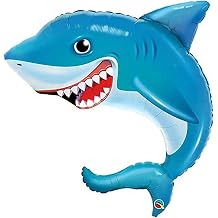 Qualatex 97525 36" Smilin Shark Foil Balloon, Multicolor