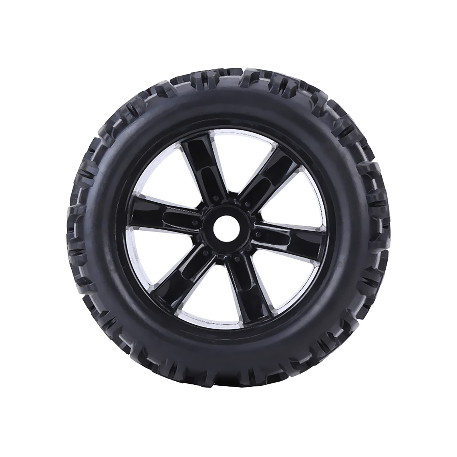 Dilwe RC Truck Opony samochodowe 4 sztuki gumowe opony plastikowe piasty Akcesoria do felg 1/8