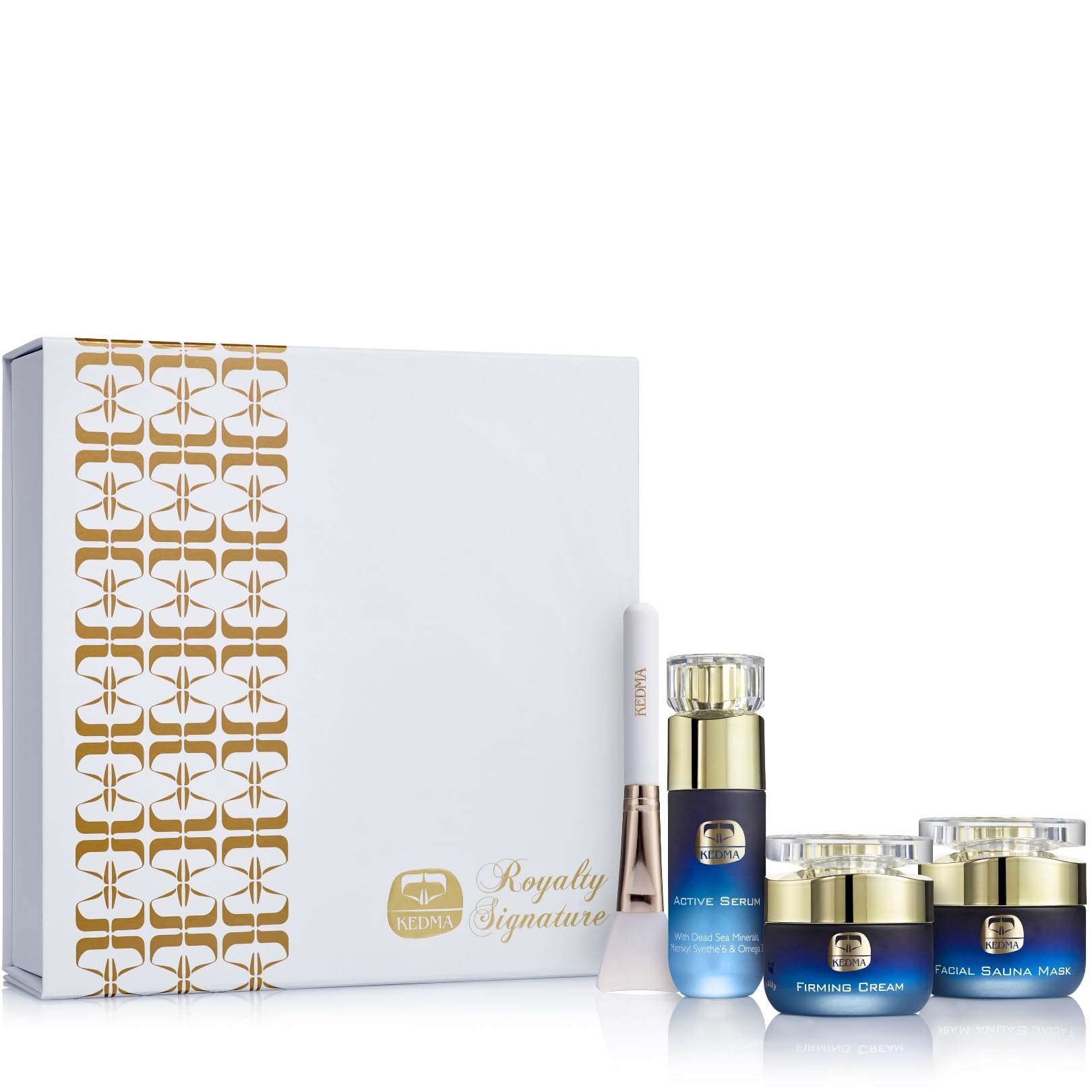 Kedma - Set Cura Viso Royalty - Maschera Sauna, Siero Attivo, Crema Rassodante - 3 Prodotti